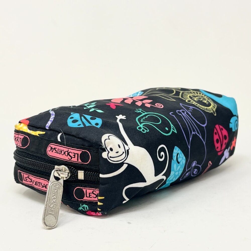 LeSportsac Animal Print Small Rectangular Cosmetic Bag Make-Up Pouch - Picture 4 of 10
